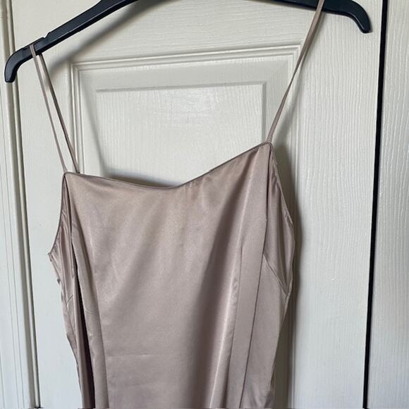 Exquisite Kay Unger Dress sz 6 taupe fall wedding guest mother of - Picture 4 of 14